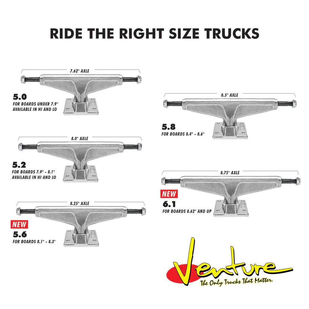 Venture Polished High Trucks (set of 2)