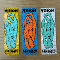 Set of 3 Vintage 1980s VISION Lee Ralph Stickers - OG Contortionist - NOS Skate