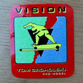 Vintage 1980s VISION Tom Groholski "Robot" Sticker - OG Neon - NOS Skate