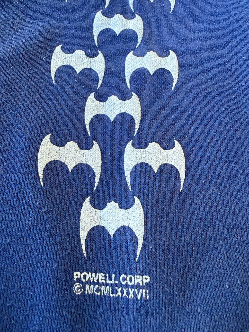 Rare Vintage 1987 Powell Peralta "Bat" Sweatpants - OG Bones Brigade - Blue