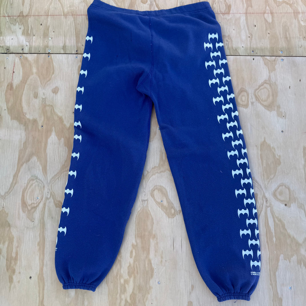 Rare Vintage 1987 Powell Peralta "Bat" Sweatpants - OG Bones Brigade - Blue