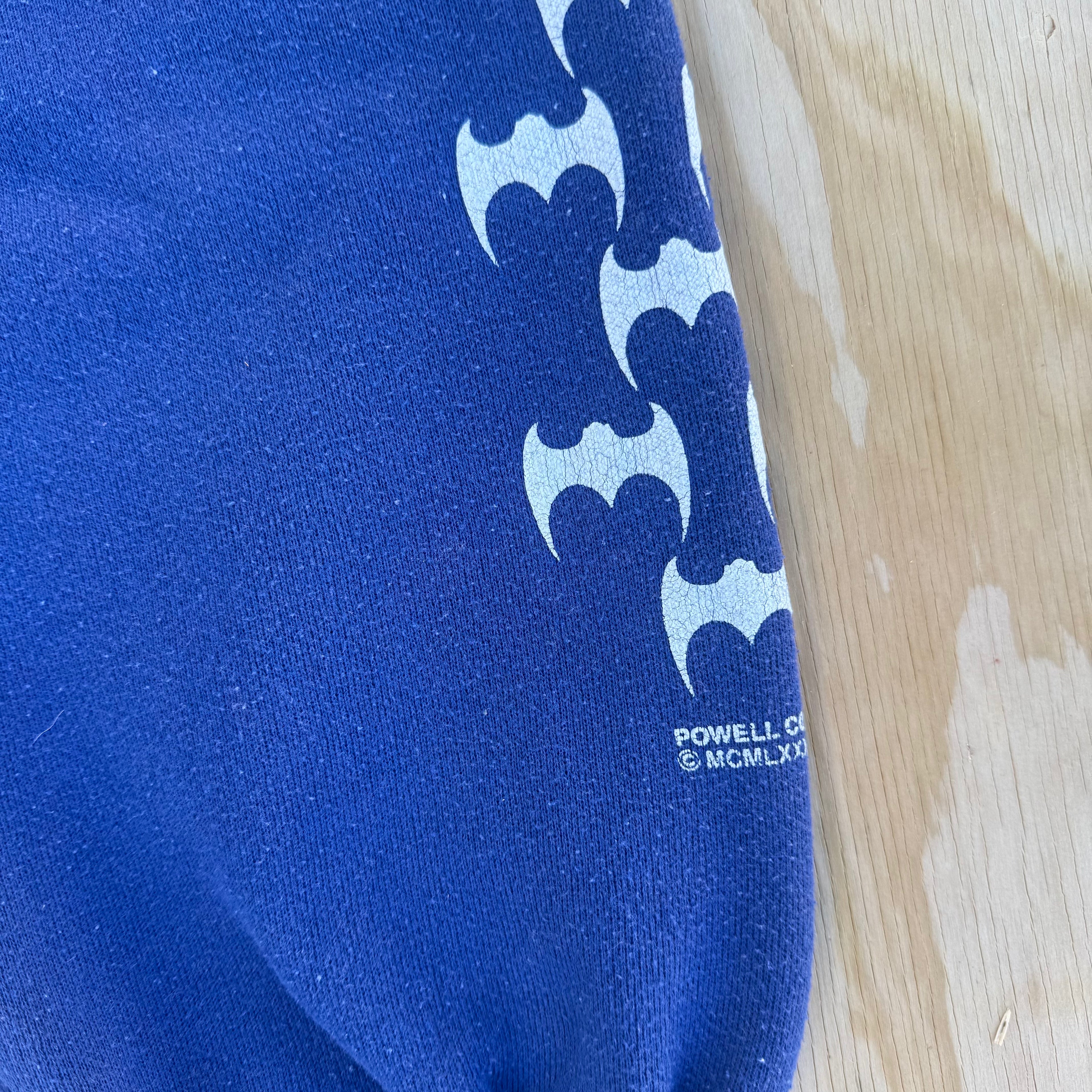 Rare Vintage 1987 Powell Peralta "Bat" Sweatpants - OG Bones Brigade - Blue