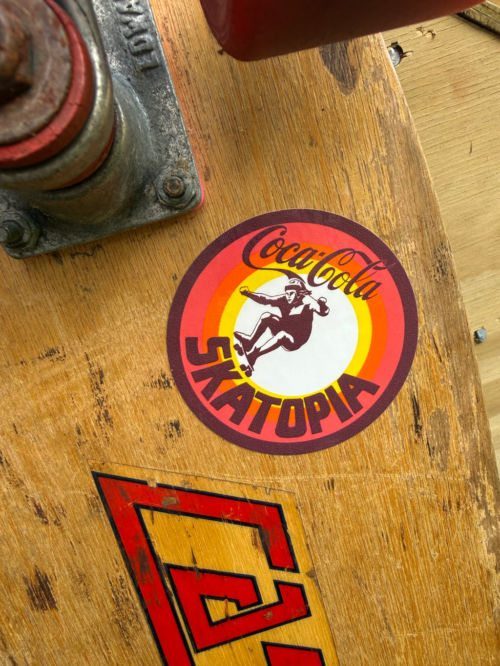 Skatopia Skateboard Sticker - 8cm Vinyl Laminated Reissue - 70s 80s Old School