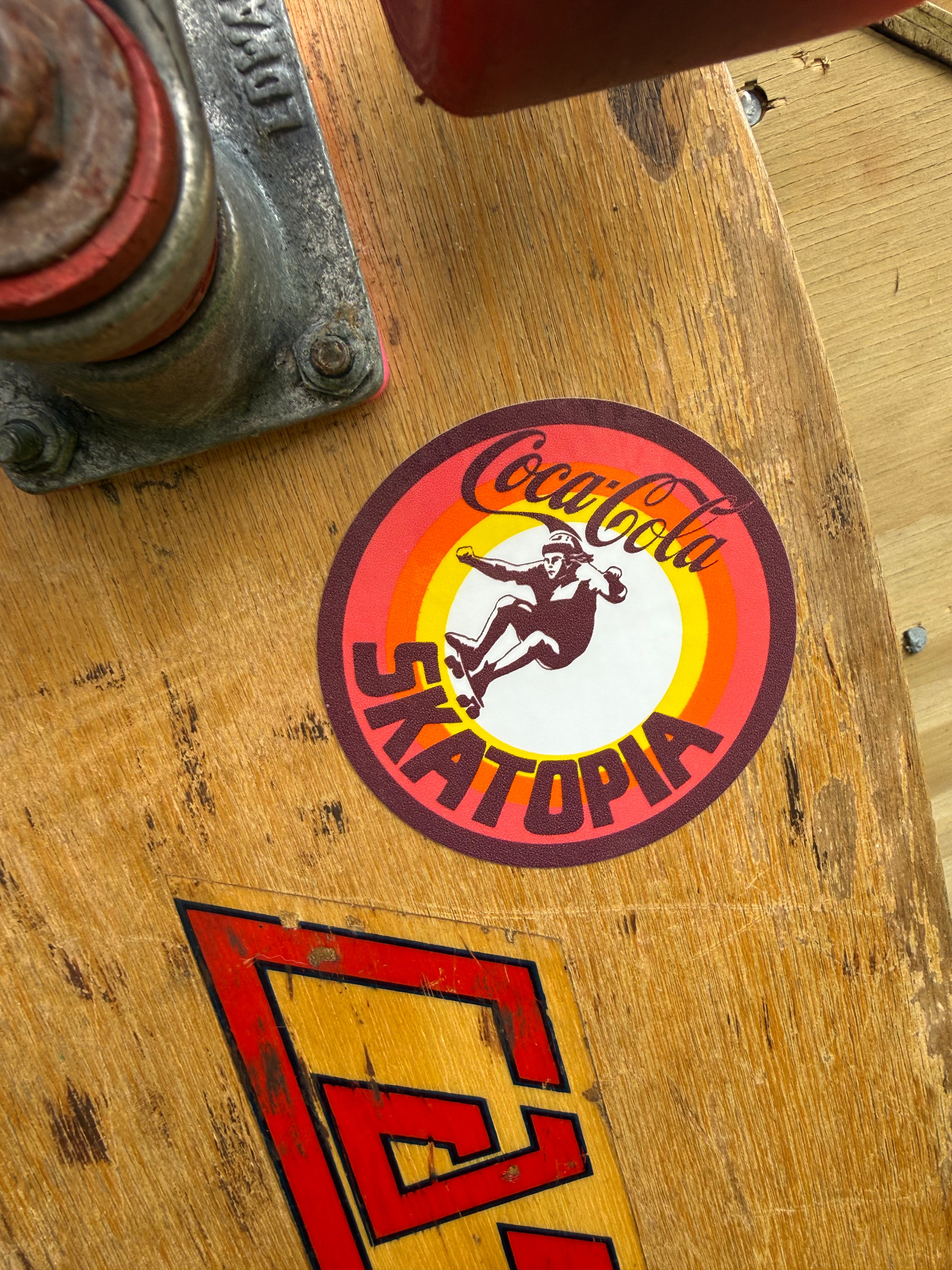Skatopia Skateboard Sticker - 8cm Vinyl Laminated Reissue - 70s 80s Old School