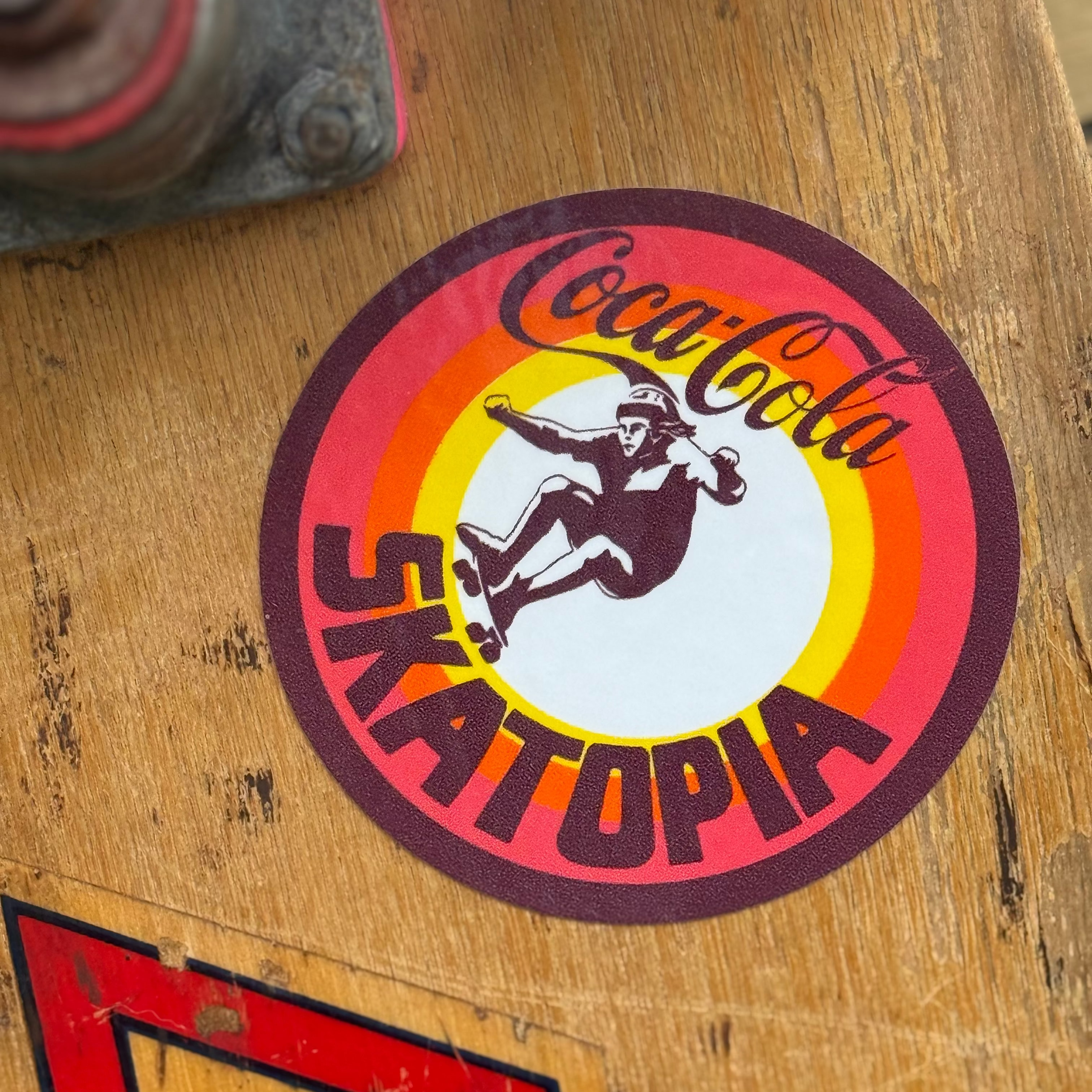 Skatopia Skateboard Sticker - 8cm Vinyl Laminated Reissue - 70s 80s Old School