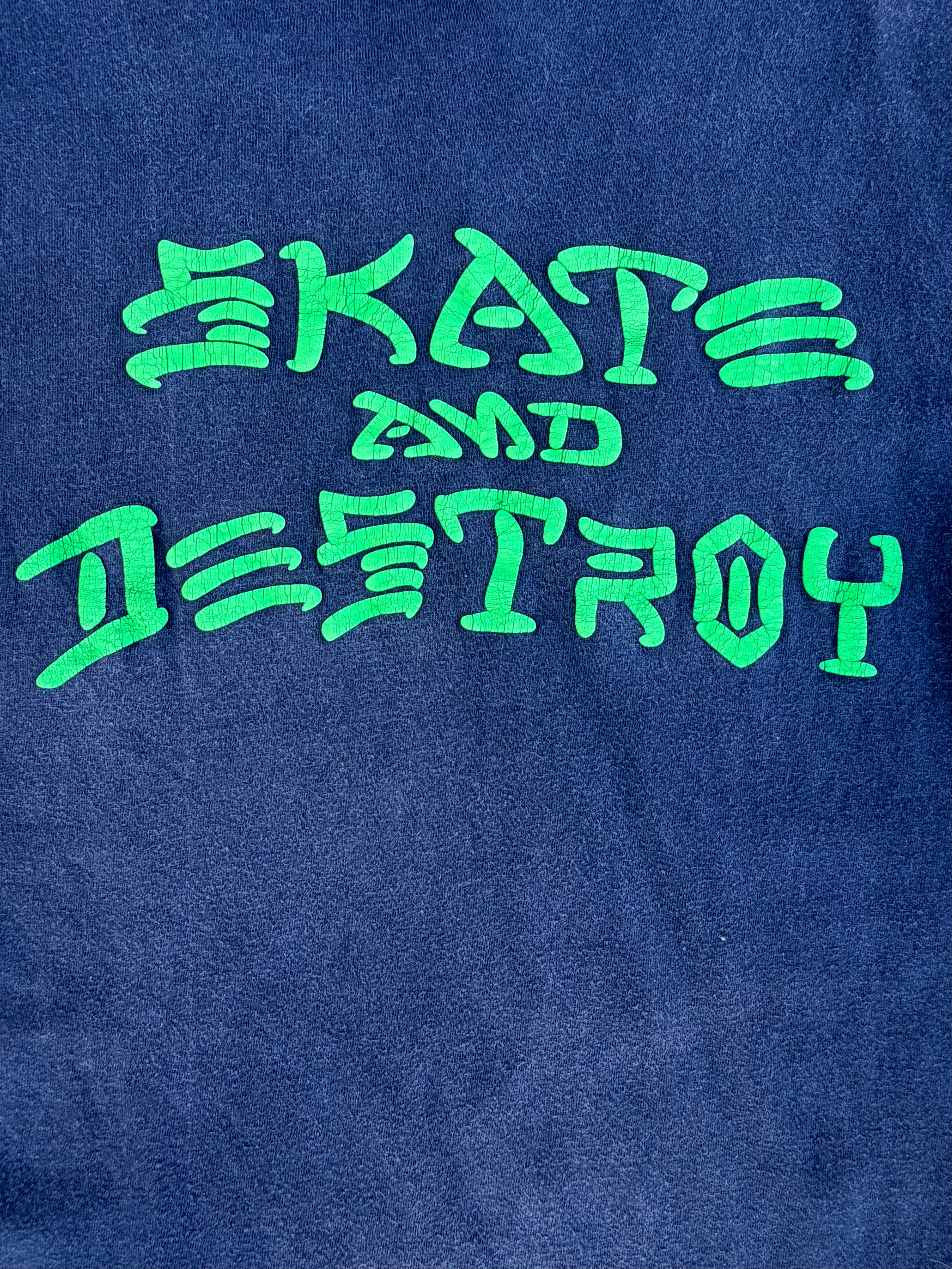 Authentic OG vintage 1990s Thrasher Magazine "Skate and Destroy" t-shirt Size XL
