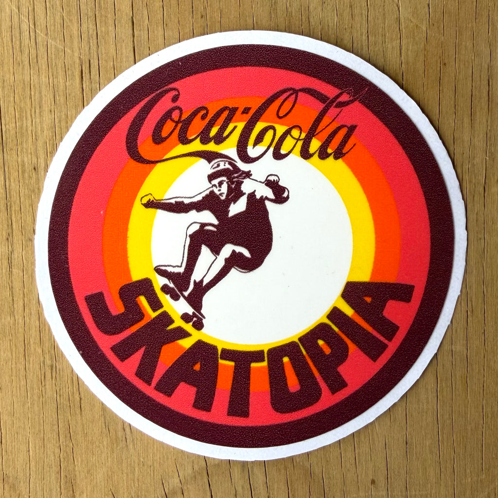 Skatopia Skateboard Sticker - 8cm Vinyl Laminated Reissue - 70s 80s Old School