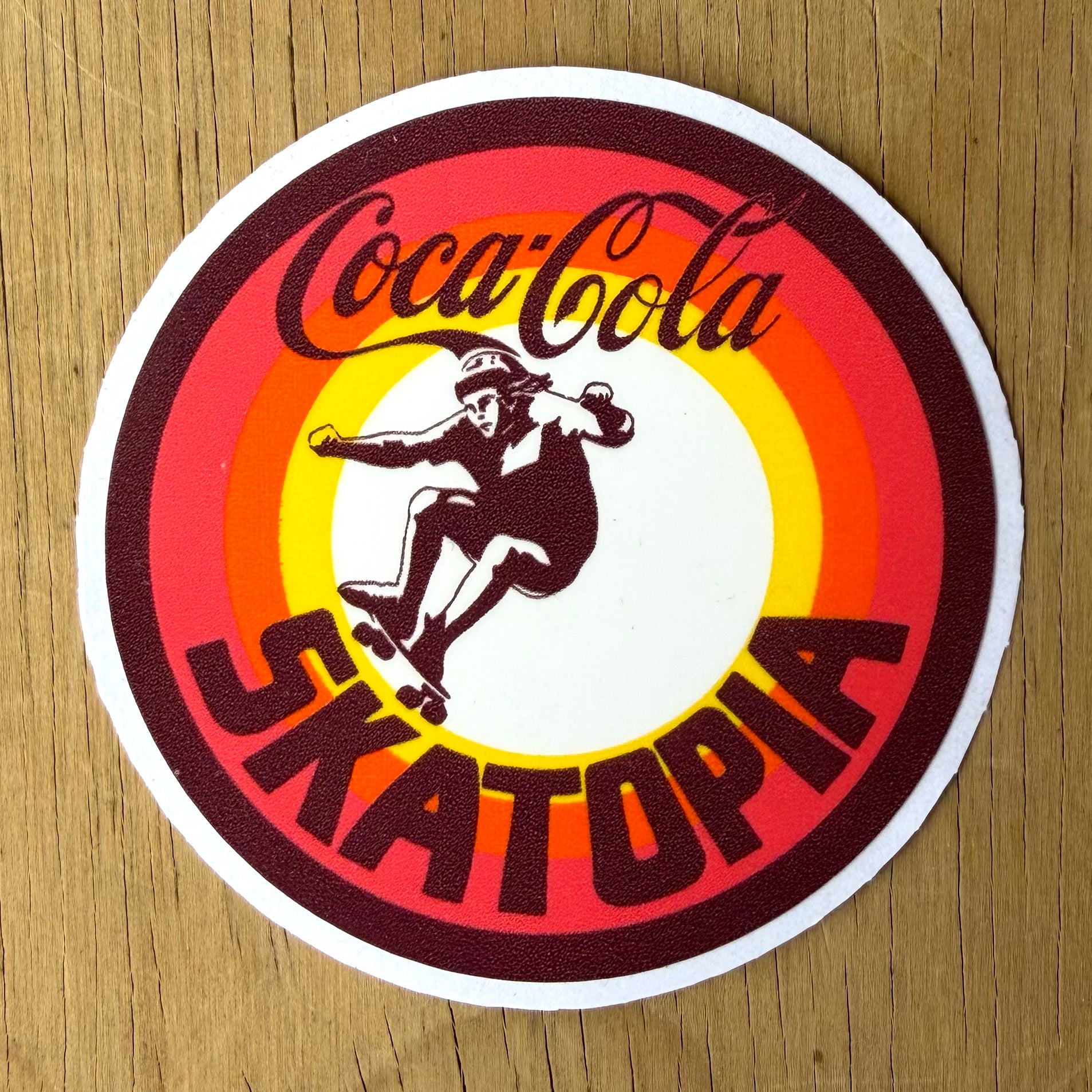 Skatopia Skateboard Sticker - 8cm Vinyl Laminated Reissue - 70s 80s Old School