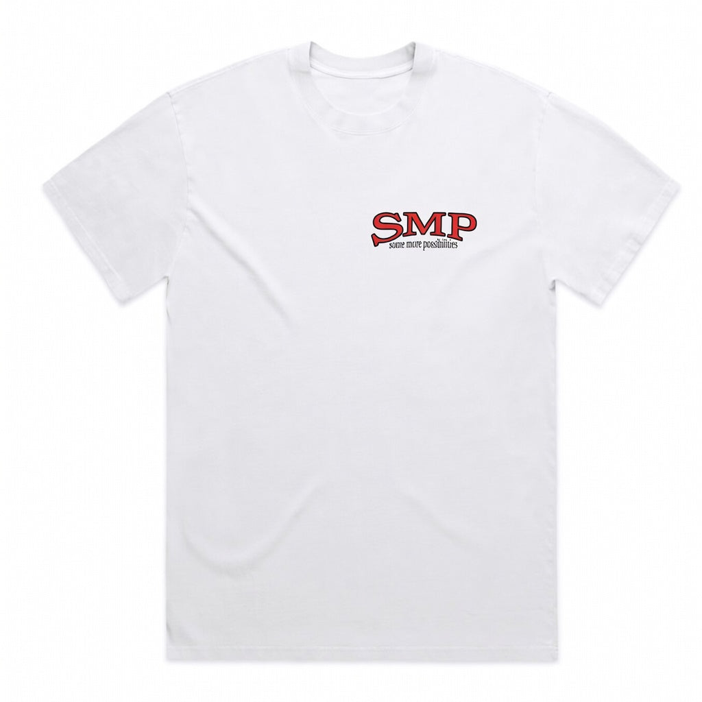 Swindle SMP Some More Possibilities T Shirt in faded white. ON SALE ! NOW $48.50